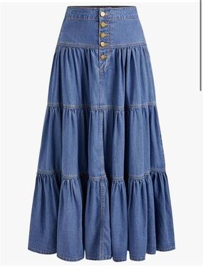 Cider Jean Maxi Skirt XS